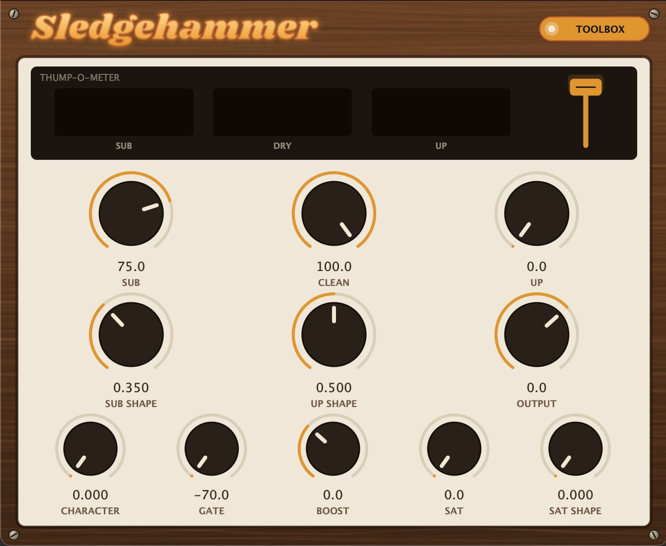 Sledgehammer plugin window